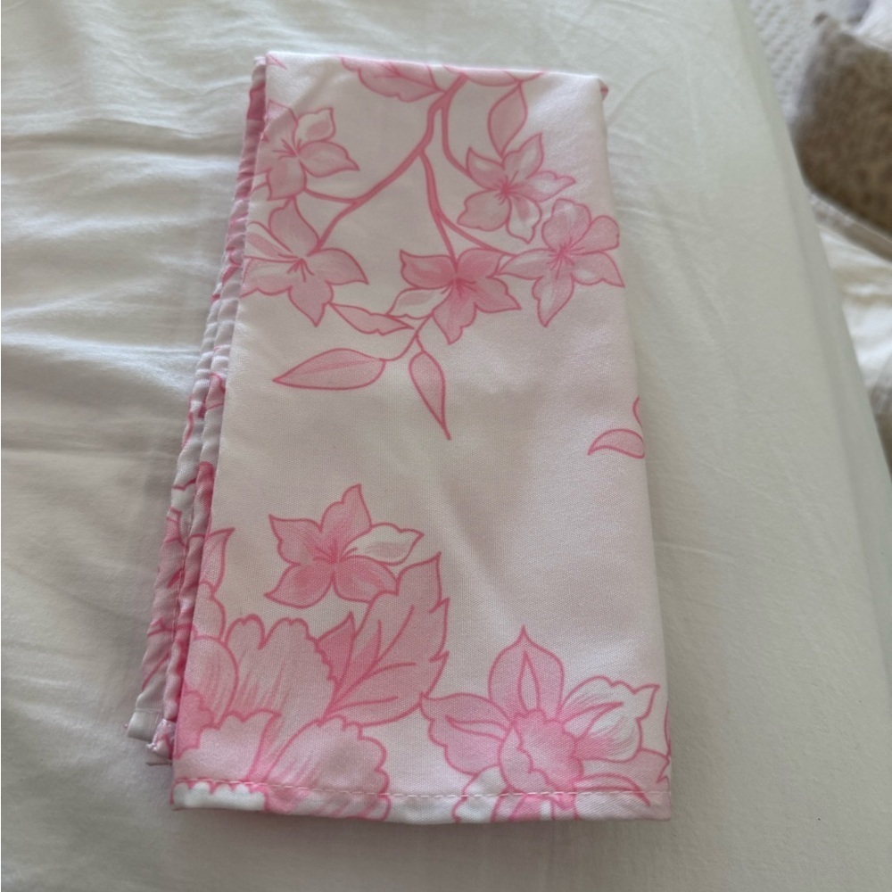 Pink Floral cloth napkins